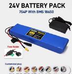 24V batterijpak 7S4P met bms 18650 met oplader, Verzenden, Nieuw, Oplaadbaar