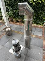 Rookkanaal, Doe-het-zelf en Verbouw, Buizen en Afvoer, Ophalen of Verzenden, Gebruikt, Rvs, Minder dan 2 meter