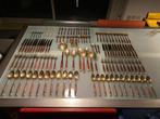 messing bestek bestek set  bestekset vintage goud kleur, Huis en Inrichting, Keuken | Bestek, Ophalen of Verzenden, Gebruikt, Overige materialen