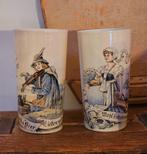 Zeldzaam 2 antieke Villeroy & Boch Mettlach BEKERS * bier, Antiek en Kunst, Antiek | Porselein, Ophalen of Verzenden