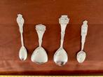 4 Verzilverde lepeltjes uit jaren '30 voor AVRO-verzamelaar!, Antiek en Kunst, Ophalen of Verzenden
