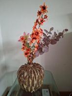 Bloemen vaas met zijdebloemen, Huis en Inrichting, Woonaccessoires | Vazen, Steen, Overige kleuren, Ophalen of Verzenden, Zo goed als nieuw