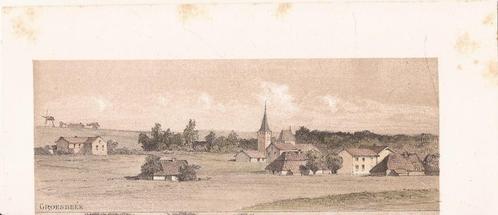 Groesbeek Litho door Schipperus ca. 1880, Antiek en Kunst, Kunst | Etsen en Gravures, Ophalen of Verzenden