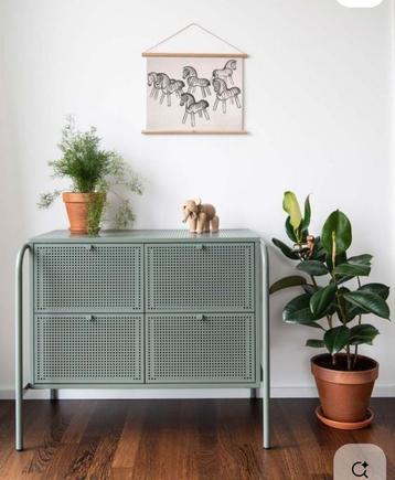 Nikkeby Ikea 4 Ladekast Metaal groen-grijs Nieuwprijs €69,95 beschikbaar voor biedingen