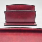 Leren brieven- en penhouder set, Antiek en Kunst, Antiek | Kantoor en Zakelijk, Ophalen of Verzenden