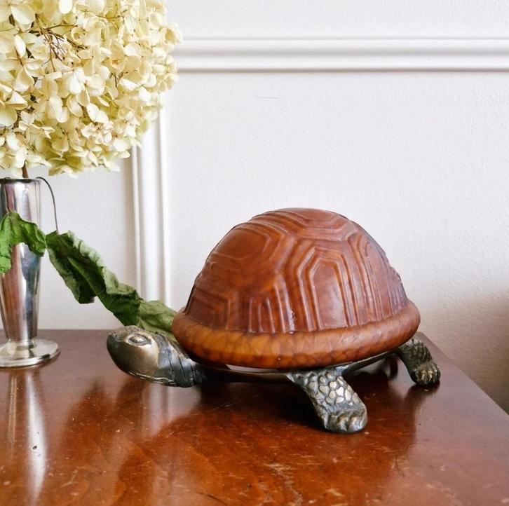 Tafellamp schildpad, Huis en Inrichting, Lampen | Tafellampen, Minder dan 50 cm, Ophalen of Verzenden
