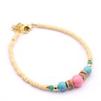 Gele Miyuki kralen armband Dames fashion Trends Idhuna, Verzenden, Nieuw, Geel, Staal