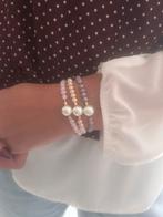 Elastische Armbandjes - Pastel Set van 3, Verzenden, Nieuw, Elastiek, Roze