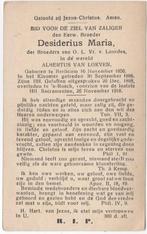 broeder Albertus van Lokven 1856 Berlicum + 1918 Den Bosch, Verzenden