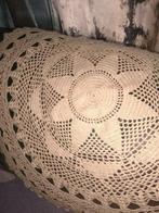 Handgehaakte kleed rond- beige, Ophalen of Verzenden