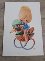 Vintage kinderprint, Verzamelen, Foto's en Prenten, Ophalen of Verzenden, Gebruikt, Kind, Prent