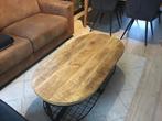 Mooie mangohouten salontafel met industriele uitstraling, Huis en Inrichting, Ophalen, 100 tot 150 cm, 50 tot 100 cm, Zo goed als nieuw