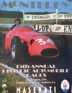 Historic Races Monterey poster 1988 - tribute to Maserati, Ophalen of Verzenden, Zo goed als nieuw, Auto's