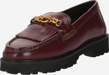 RIVER ISLAND bordeaux rode instappers gesp 38 CHCS moccasins