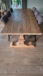 Teakhouten Kloostertafel 250x100cm, Huis en Inrichting, Tafels | Eettafels, Ophalen, Gebruikt, 100 tot 150 cm, Teakhout