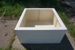 Witte Polyester bloembak plantenbak 120x120x60, Tuin en Terras, Kunststof, 100 cm of meer, Nieuw, Ophalen of Verzenden