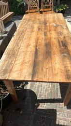 Geloogd grenen eettafel 190 lang, Ophalen, Overige materialen, Gebruikt, 50 tot 100 cm