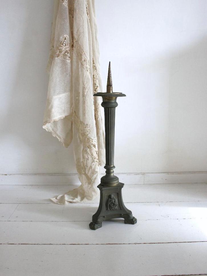 Kerkkandelaar, Antiek en Kunst, Antiek | Kandelaars, Koper of Brons, Ophalen of Verzenden