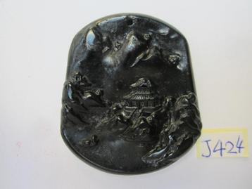 Prachtige hanger /amulet van chinese jade landschap J424  beschikbaar voor biedingen