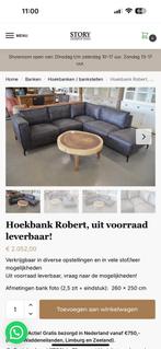 ZGAN Velvet Velours Hoekbank Robin - Antraciet - 262 x 245, Huis en Inrichting, Ophalen, 250 tot 300 cm, Moderne Luxe Velvet velours hoekbank antraciet