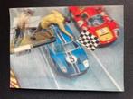 3D dieptekaart / ansichtkaart, 2 Race Auto's aan de Finish., Verzenden, 1960 tot 1980, Sterren en Beroemdheden