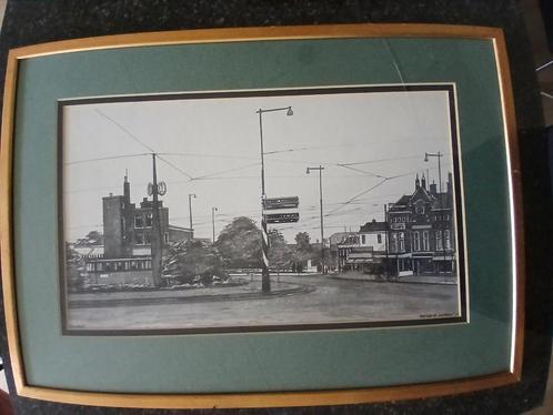 Aquarel Koemarkt Schiedam - Maarten Kemper, Antiek en Kunst, Kunst | Schilderijen | Klassiek, Ophalen