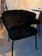 Eetset: 3 Suede Stoelen & Eetbank per direcht af te halen, Ophalen, Gebruikt, Drie, Zwart