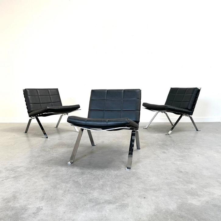 Vintage design stoelen fauteuils jaren 60 70 midcentury 60s, Huis en Inrichting, Fauteuils, Gebruikt, Metaal, 50 tot 75 cm, Minder dan 75 cm