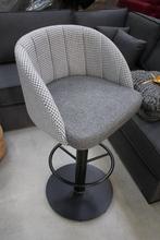 8 luxe barstoelen metaal stof rugleuning casinokruk grijs, Huis en Inrichting, Ophalen, 5 krukken of meer, Met voetsteun, 60 tot 90 cm