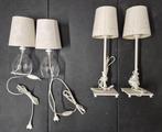 Te Koop! Mooie schemerlampen, 4 stuks., Ophalen of Verzenden, Gebruikt, Glas, Minder dan 50 cm