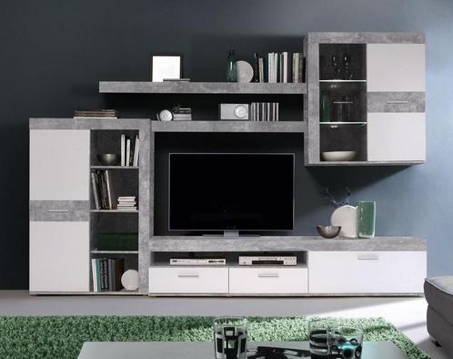 GOED+KOOPJE! Wandmeubel-set/ TV-meubel MENNO 300x201x41 cm!, Huis en Inrichting, Kasten | Televisiemeubels, Nieuw, 200 cm of meer