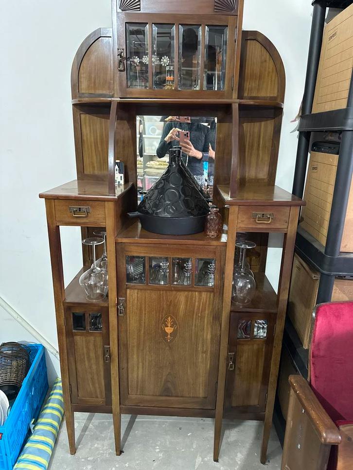 Antieke Nederlandse Kast - Gebr. Schönau Rotterdam, Huis en Inrichting, Kasten | Buffetkasten, Gebruikt, 150 tot 200 cm, 100 tot 150 cm