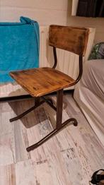 orgineel vintage schoolstoeltje, Ophalen, Gebruikt, Bruin, Hout