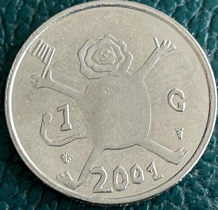 1 Gulden 2001 Loeki – LSch.1232, Postzegels en Munten, Munten | Europa | Niet-Euromunten, Losse munt, Ophalen of Verzenden