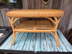 Rotan tafeltje met lectuurrand, Ophalen of Verzenden, Rond, Minder dan 55 cm, 45 tot 60 cm