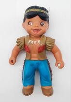 Vintage rubberen Indianen poppetje ca. 12cm hoog, Ophalen of Verzenden, Gebruikt