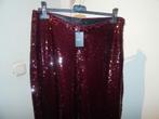 Maje lovertjes pailletjes broek bordeaux rood Nieuw mt 42, Verzenden, Maat 42/44 (L), Nieuw, Maje