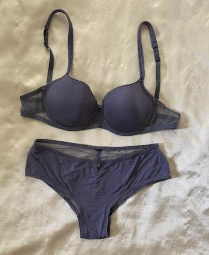 Mey - BH met slip, Kleding | Dames, Ondergoed en Lingerie, Setje, Blauw, Verzenden