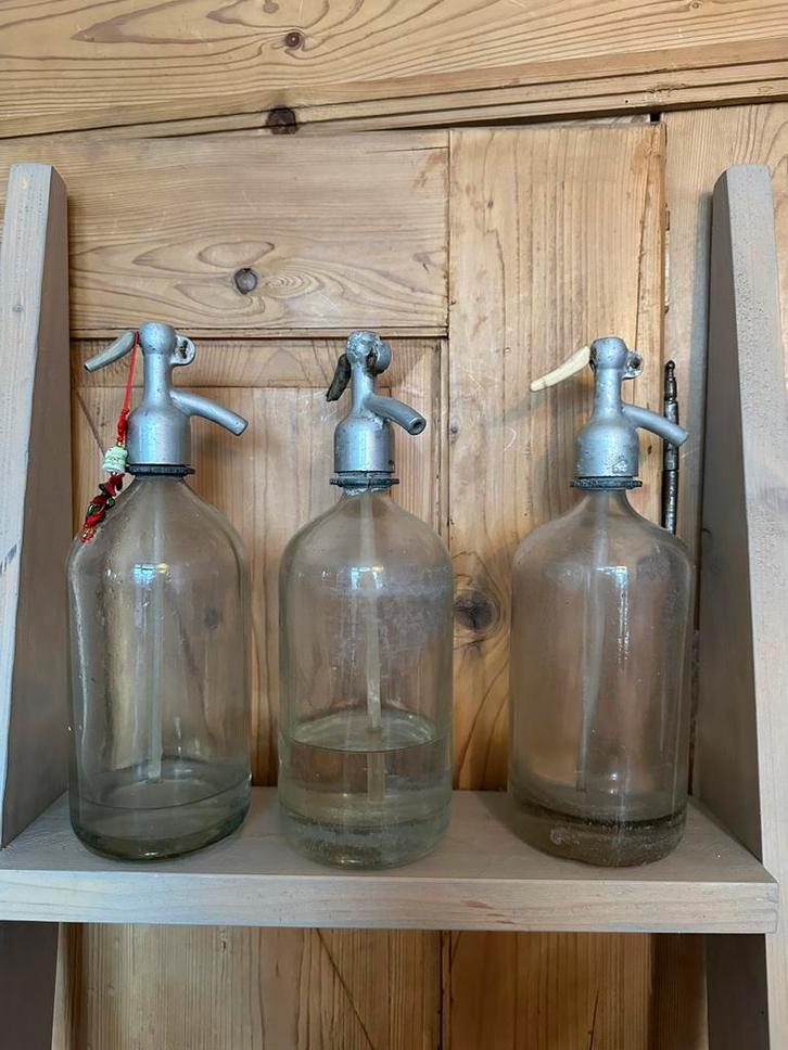 3 oude vintage spuitflessen – industrieel / brocante, Antiek en Kunst, Curiosa en Brocante, Ophalen