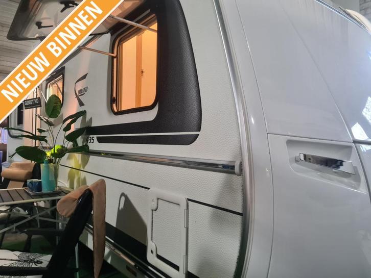 FENDT BIANCO SELECTION 435 / VASTE THULE DAKLUIFEL, Caravans en Kamperen, Caravans, Bedrijf, 1000 - 1250 kg, Treinzit, Fendt, Frans bed