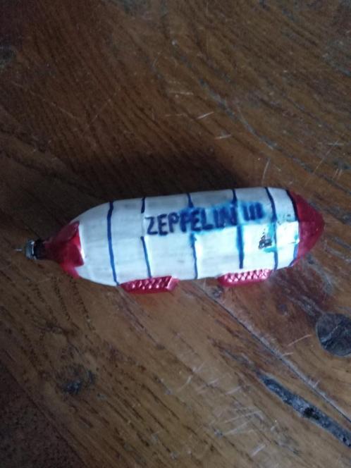 oude glazen kerstbal model ZEPPELIN, Diversen, Kerst, Gebruikt, Ophalen of Verzenden