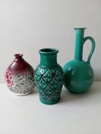 Vazen.Turquoise/groen. Brocante/vintage.Vazen apart geprijsd, Aardewerk of Porselein, Ophalen of Verzenden, Zo goed als nieuw