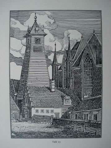15 / Enkhuizen de St.Gommarus of Westerkerk Gravure 1902 beschikbaar voor biedingen
