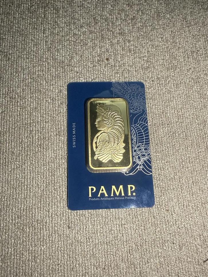 PAMP 50gram 999,9 fine gold, Postzegels en Munten, Edelmetalen en Baren, Goud, Ophalen of Verzenden