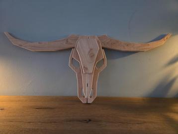 Houten stierenkop, bull, buffel beschikbaar voor biedingen