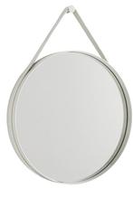 Hay strap mirror grijs 50 cm nieuw design spiegel rond, Verzenden, Rond, Nieuw, Minder dan 100 cm