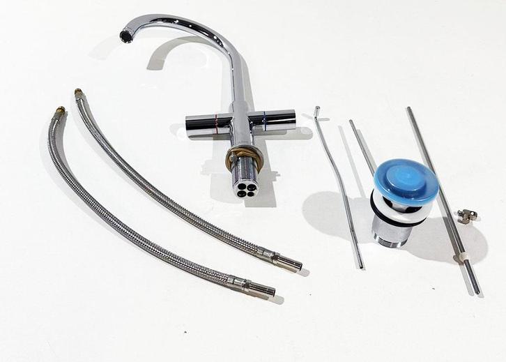 HANSGROHE AXOR UNO 2 TWEEGREEPSE WASTAFELKRAAN - showmodel, Doe-het-zelf en Verbouw, Sanitair, Zo goed als nieuw, Kraan, Chroom