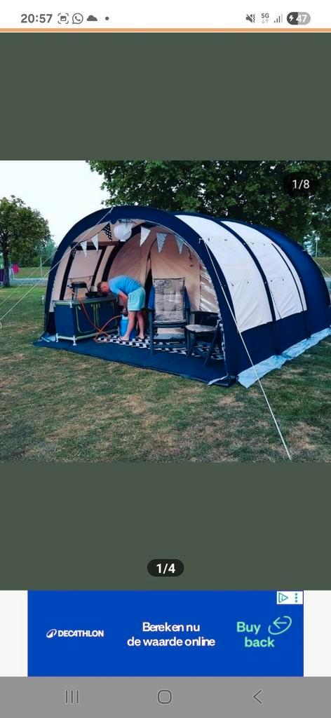 Obelink Record 6 - 4 persoons tent, Caravans en Kamperen, Tenten, tot en met 4, Gebruikt, Ophalen