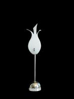Prachtige zeldzame witte Zifir Dizayn design tulip tafellamp, Metaal, Gebruikt, Ophalen of Verzenden, 50 tot 75 cm