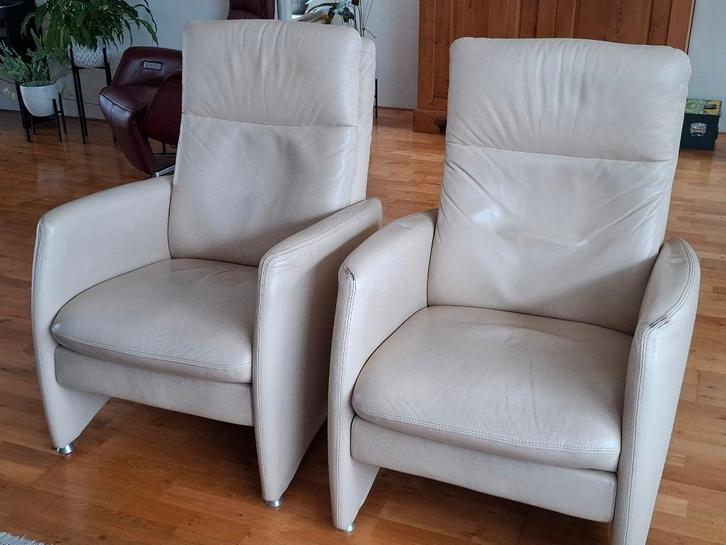 Relaxfauteuil, Huis en Inrichting, Fauteuils, Gebruikt, Leer, 50 tot 75 cm, Minder dan 75 cm, Ophalen